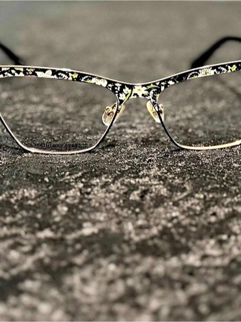 Kate Spade KS Kinny/G Floral Cat-Eye Glasses Black & Gold